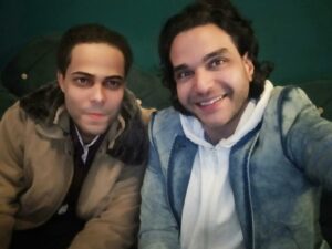 المطرب رنيم قطيط و الصحفي عمرو مصباح 