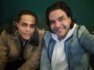 المطرب رنيم قطيط و الصحفي عمرو مصباح 