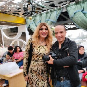 الإعلامية توتا حسن و المصور حسن الصاوي 