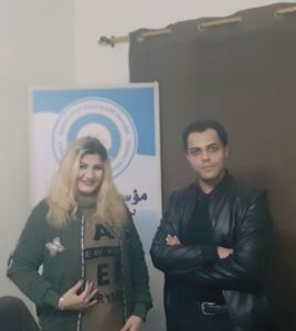 الكاتبة الصحفية هبة عبد الفتاح و الصحفي عمرو مصباح 