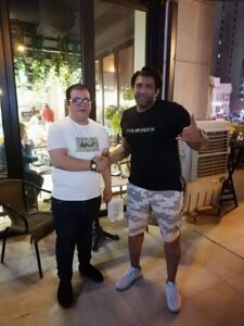 البطل فلاح المطيري و الإعلامي أحمد عبد الكريم 