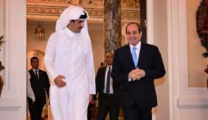 السيسي وامير قطر 