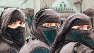 ادناء الجلاليب من فوق الرؤوس