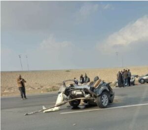 حادث مروع على طريق السويس