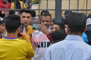 احتفال سامي قمصان مدرب الاهلي بتصدر جمهورية شبين للمجموعة 