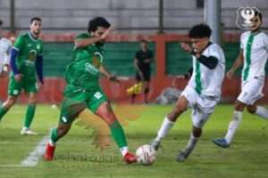 لحظه تسجيل عبدو يحي لاعب المصري لهدف اللقاء 