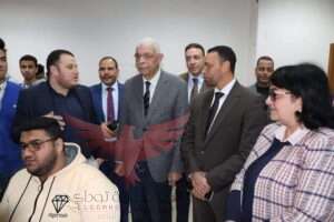 القاصد أثناء تفقدة للكلية