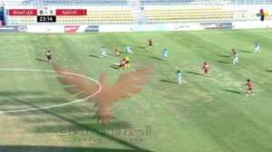 لحظه تسجيل سمير فكري لاعب الداخلية الهدف الأول لفريقه أمام غزل المحلة 