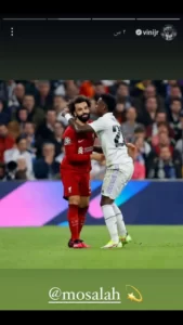 فينيسيوس جونيور مع محمد صلاح