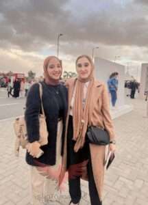 الرباب فرجاني مع هبة الشعراوي صحفية في الجمهورية اليوم 