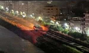 حريق جرار قطار قنا